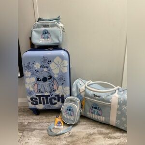 NWT Disney Lilo and stitch luggage Carry On, weekender, crossbody and phone bag